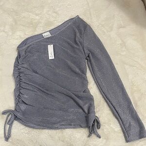 Olivia Rae Shimmering Purple Long Sleeve Top